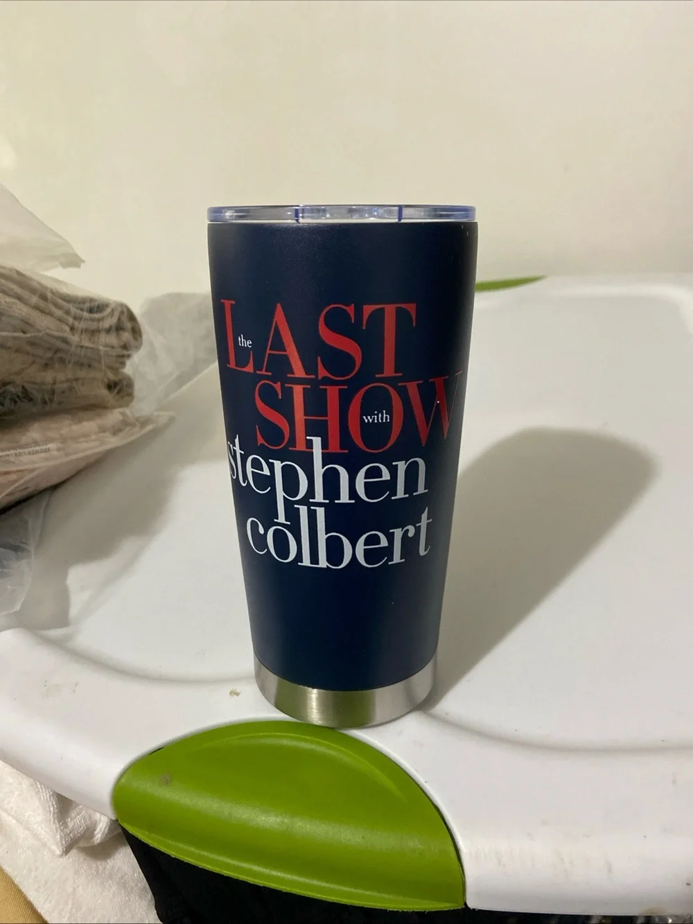 The Last Show with Stephen Colbert Dark Blue Stainless Steel Insulated Tumbler